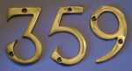 Solid brass, 75mm Door Numbers.